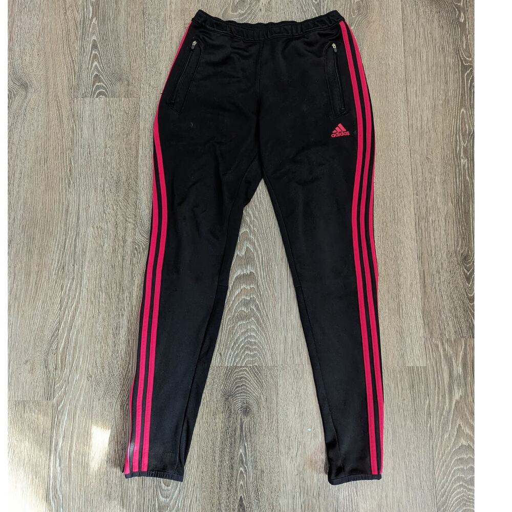 Adidas Women's Vintage Black/Pink Elastic Waist Jogger Size S